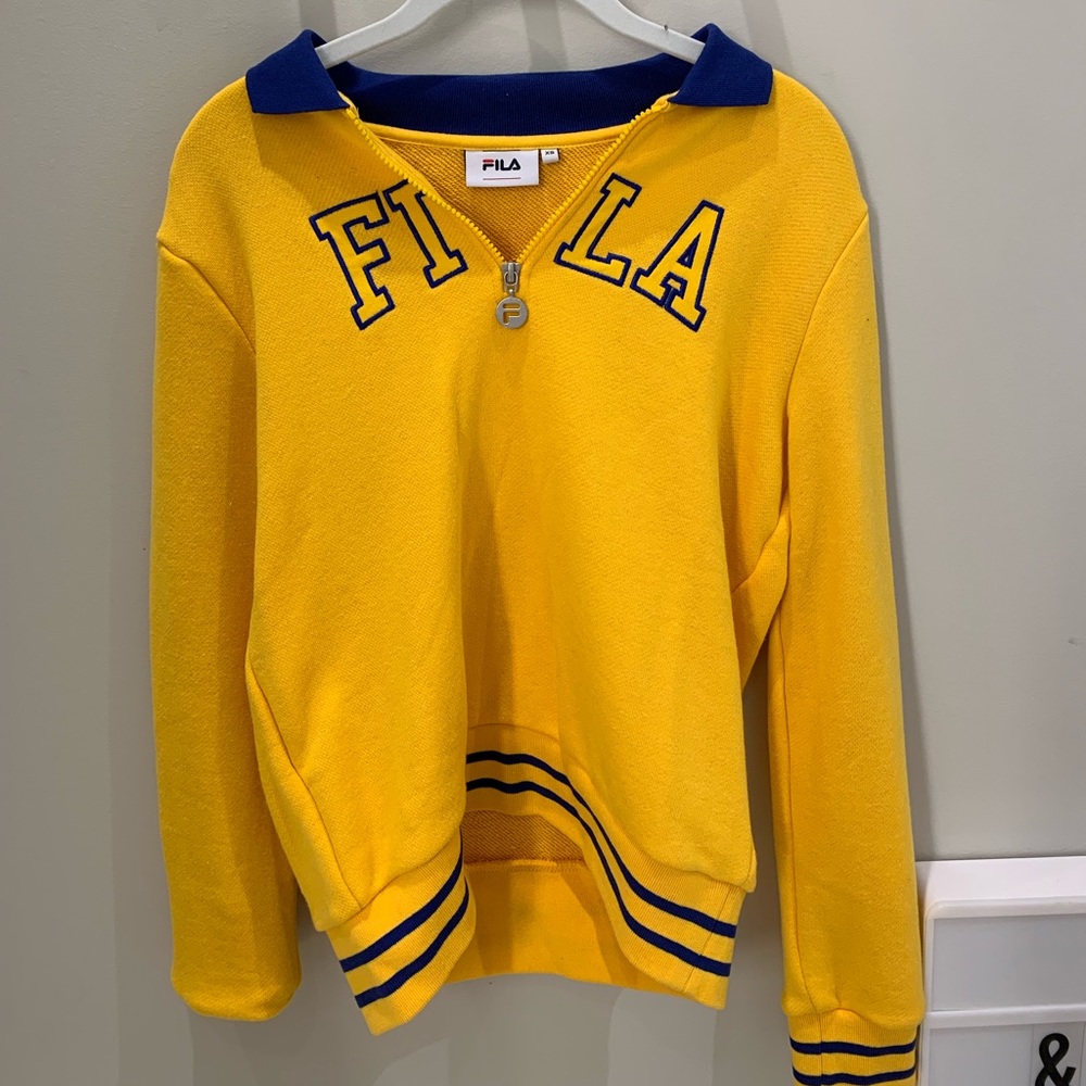 FILA zip sweater with blue detailing